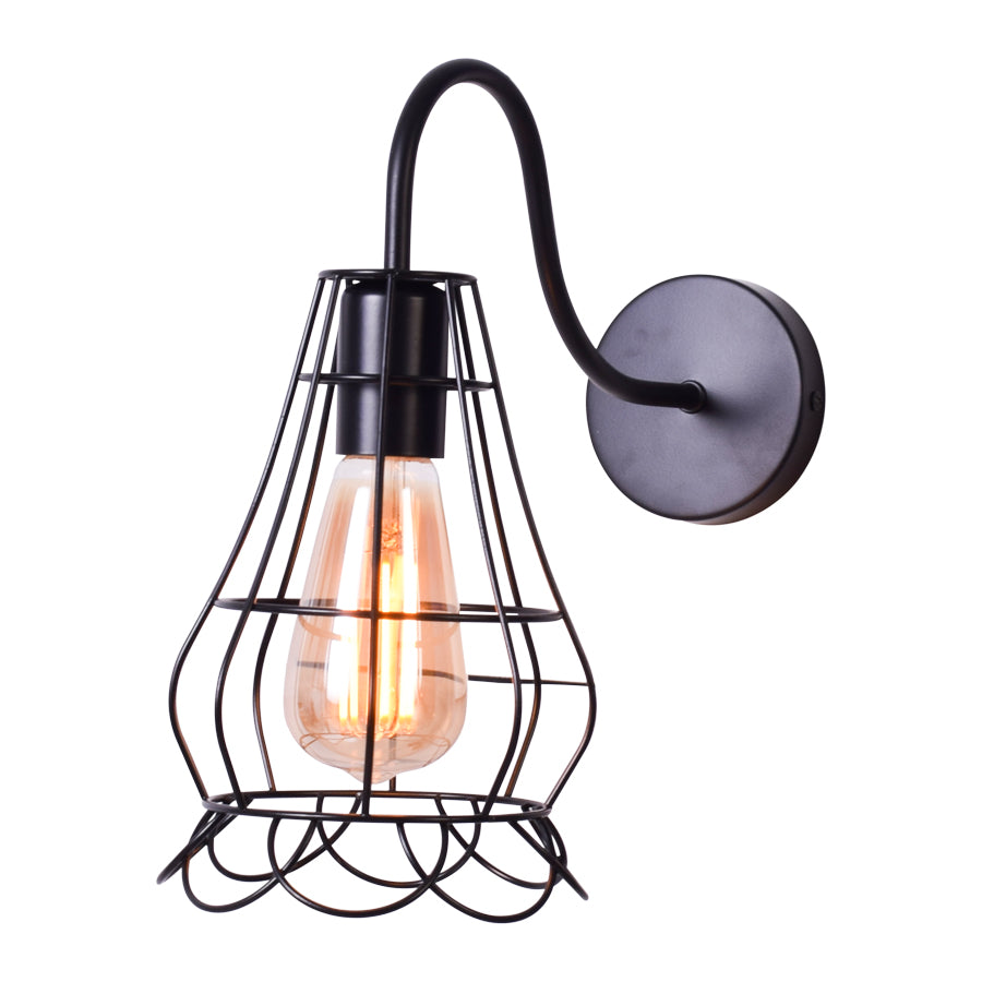 Industrial Vintage Metal Cage Wall Light