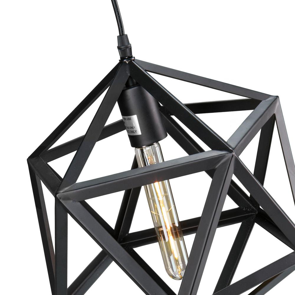 Geometric Pendant Light 1 E27 Light, Black-Starry Night