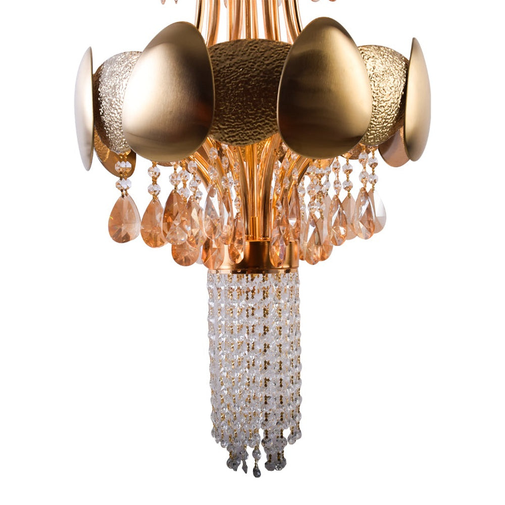 Shell &amp; Crystals Chandelier, 600mm