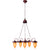 Simply Retro Yellow Shades Chandelier