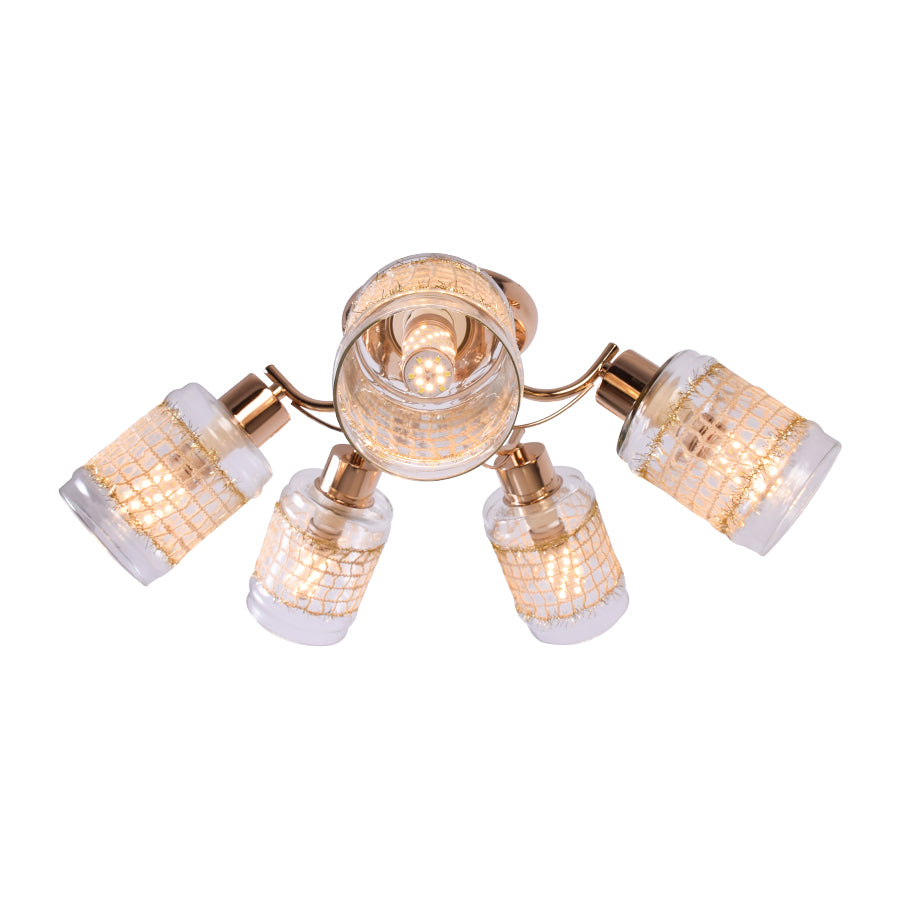 Classic Gold Love Ceiling Light, 5 Bulbs