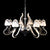 Silver LED Chandelier with Crystal Shades-Starry Night