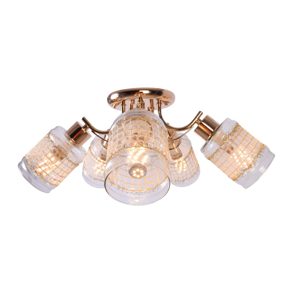 Classic Gold Love Ceiling Light, 5 Bulbs