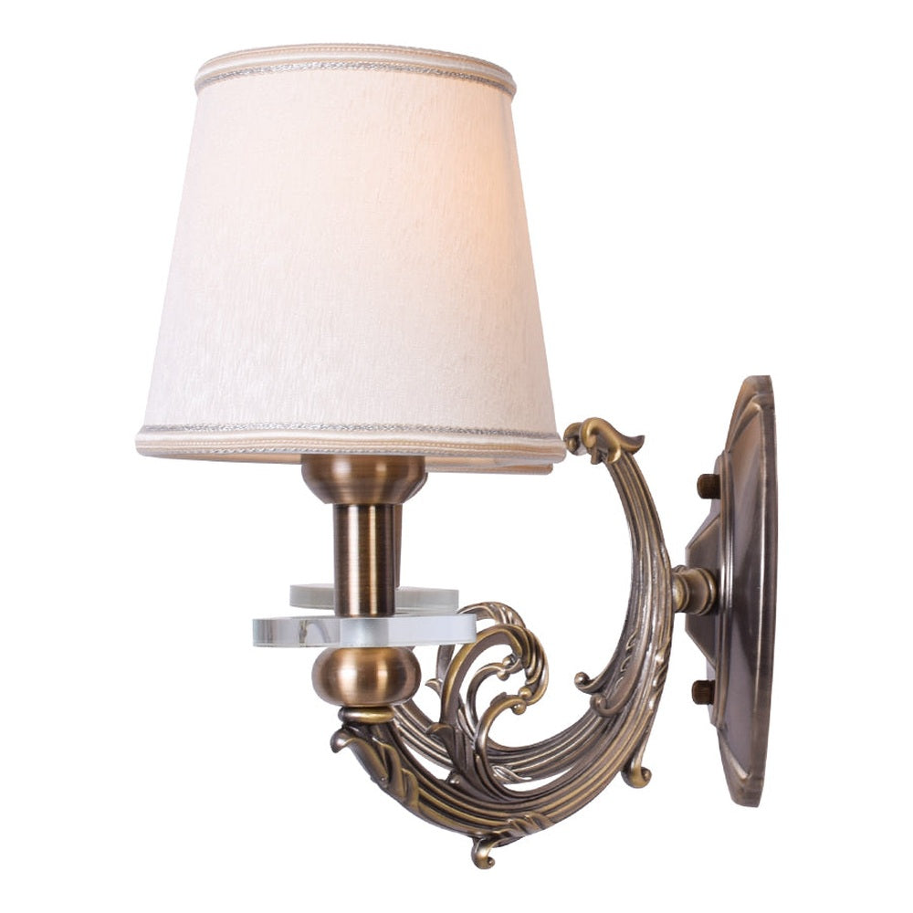 Aged Bronze Two Shade Wall Light