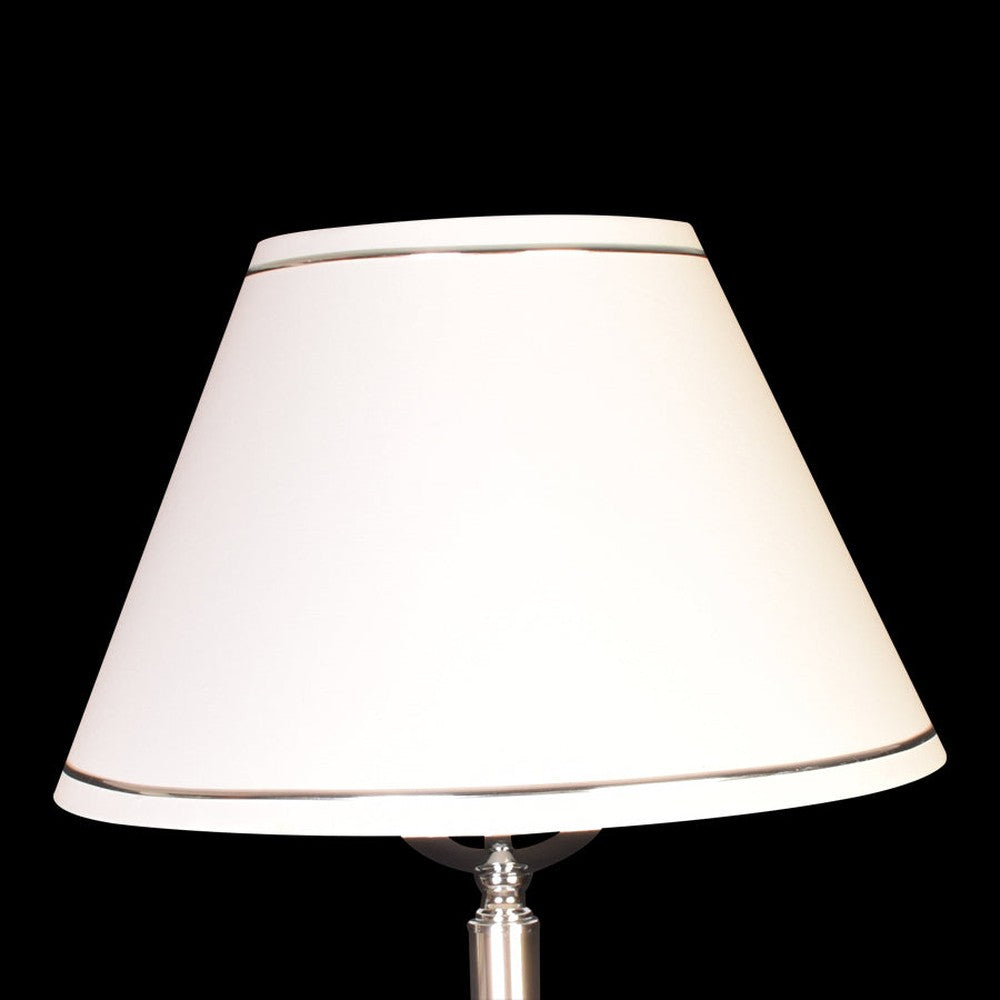 Silver Floor Lamp with White Shade-Starry Night