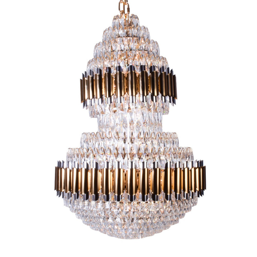 Double Height Crystal Chandelier, 800 mm