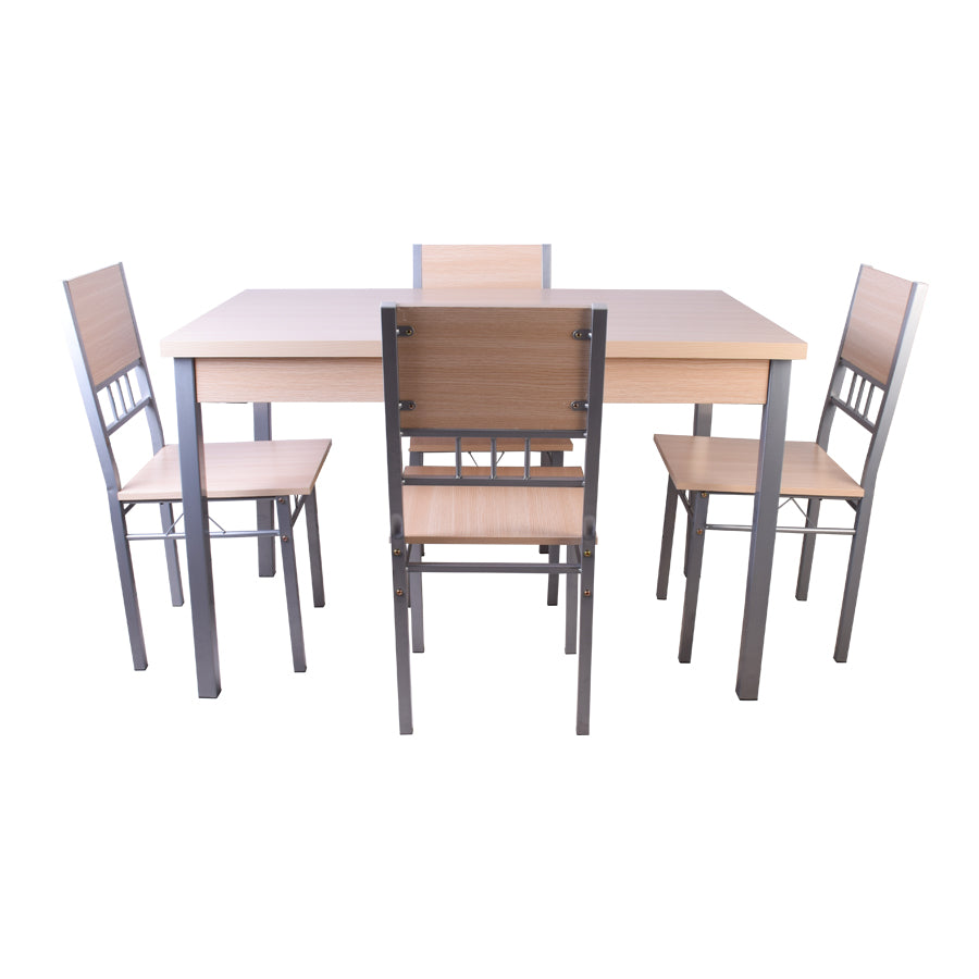 Ellen Dining Table with 4 Chairs, White