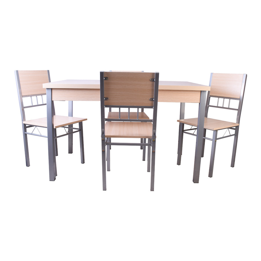 Ellen Dining Table with 4 Chairs, White