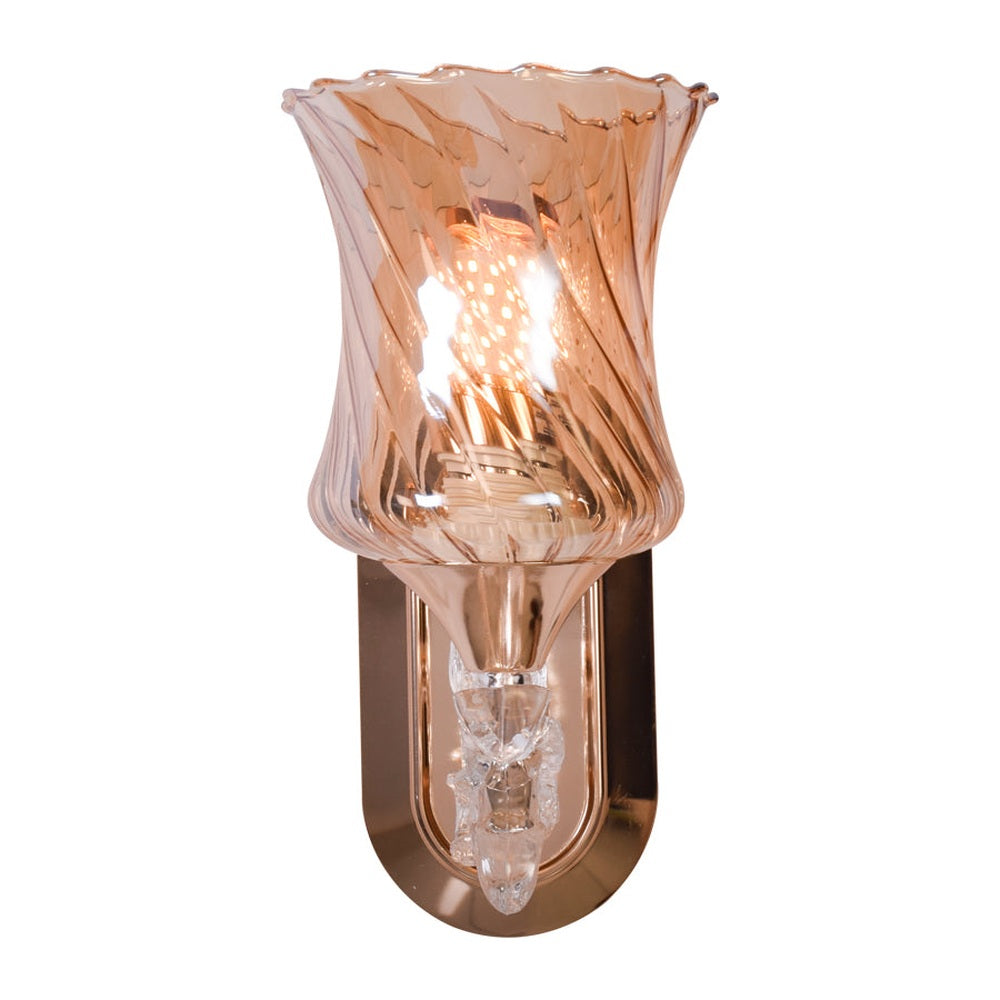 Flower Curve Pattern Glass Wall Light