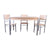 Ellen Dining Table with 4 Chairs, White