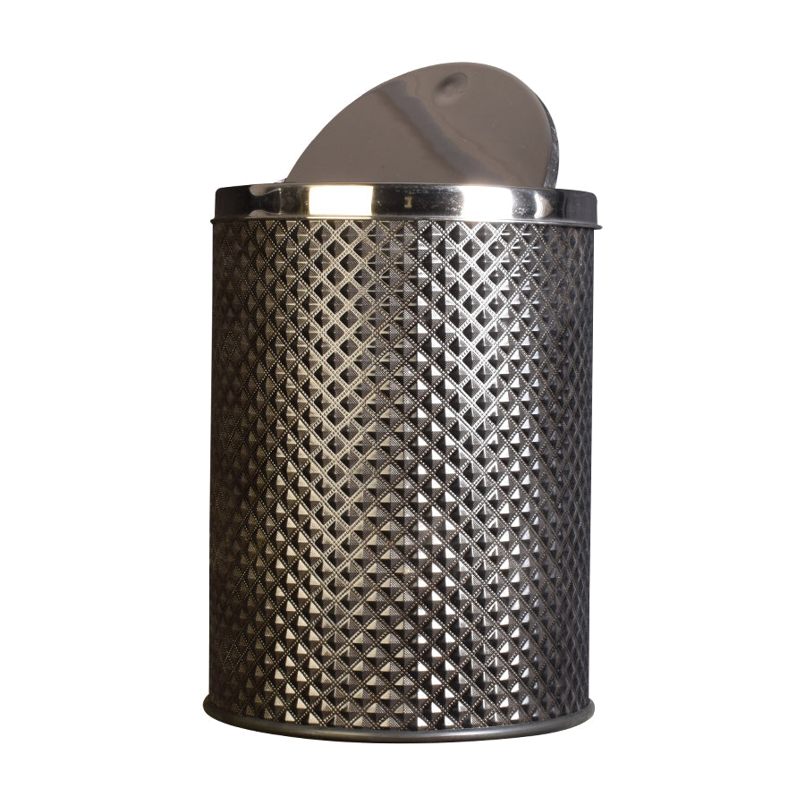 Swing Top Dark Brown Trash Can, 16 Litres-Starry Night