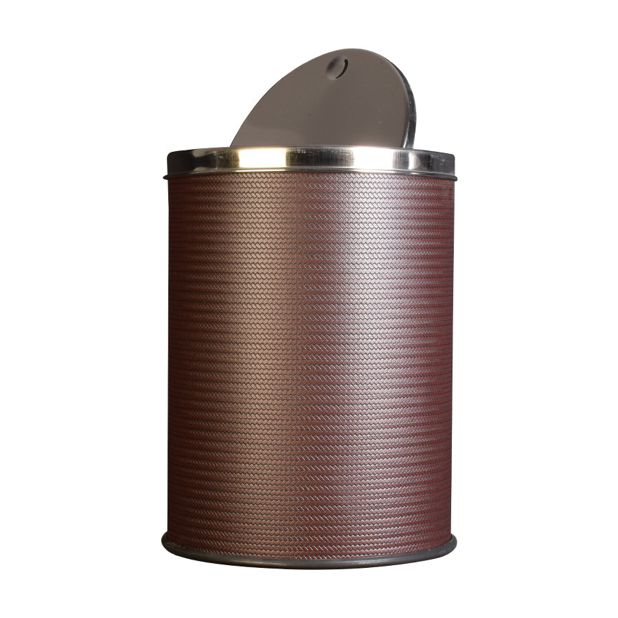 Swing Top Brown Trash Can, 16 Litres-Starry Night