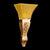 Gold Wall Light With Yellow Glass-Starry Night