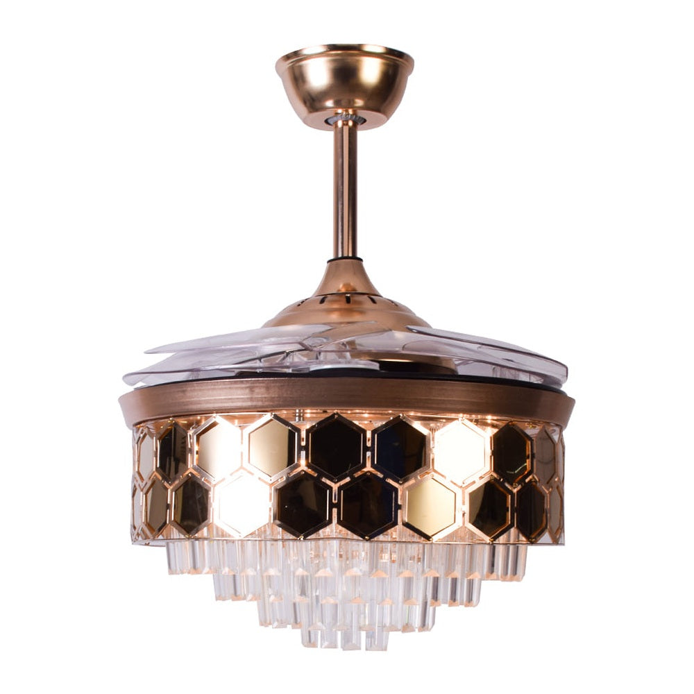 Westland Crystals Retractable Ceiling Fan