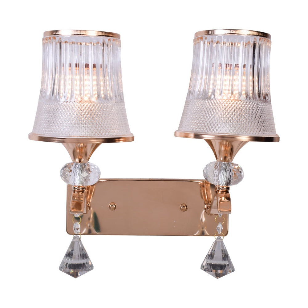 Classic Curves Crystal Wall Light, 2 Arms