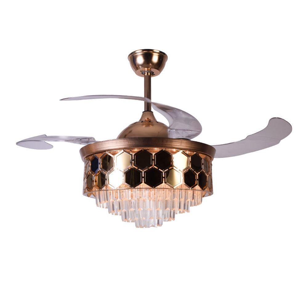 Westland Crystals Retractable Ceiling Fan