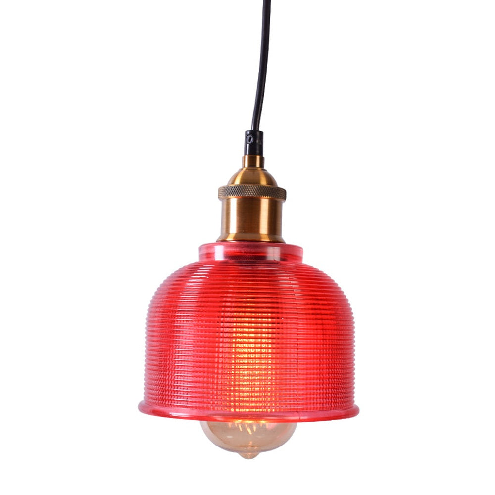 Retro Style Red Pendant Light