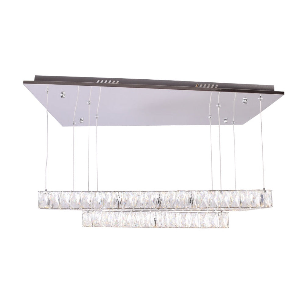 Rectangle Crystal House LED Chandelier