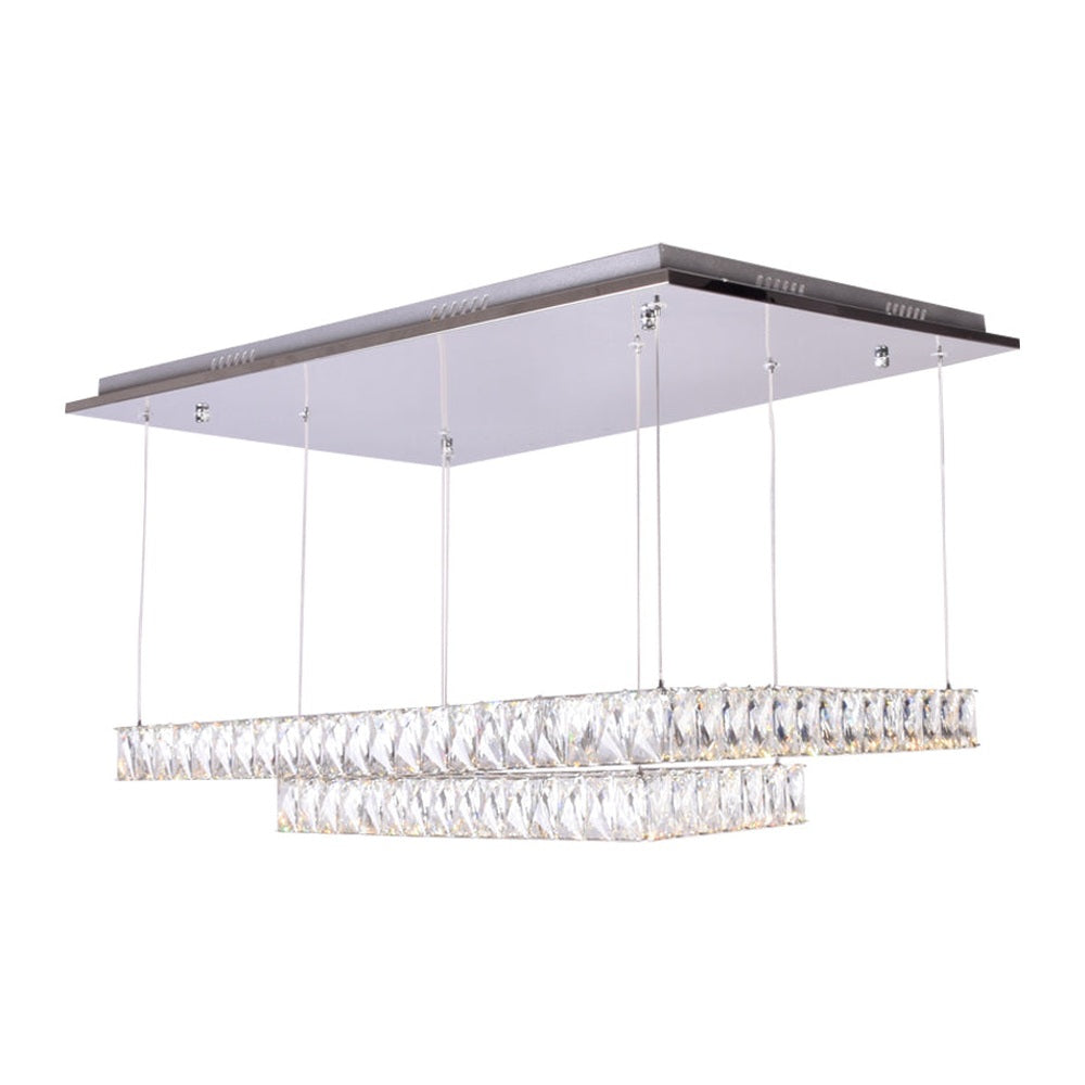 Rectangle Crystal House LED Chandelier