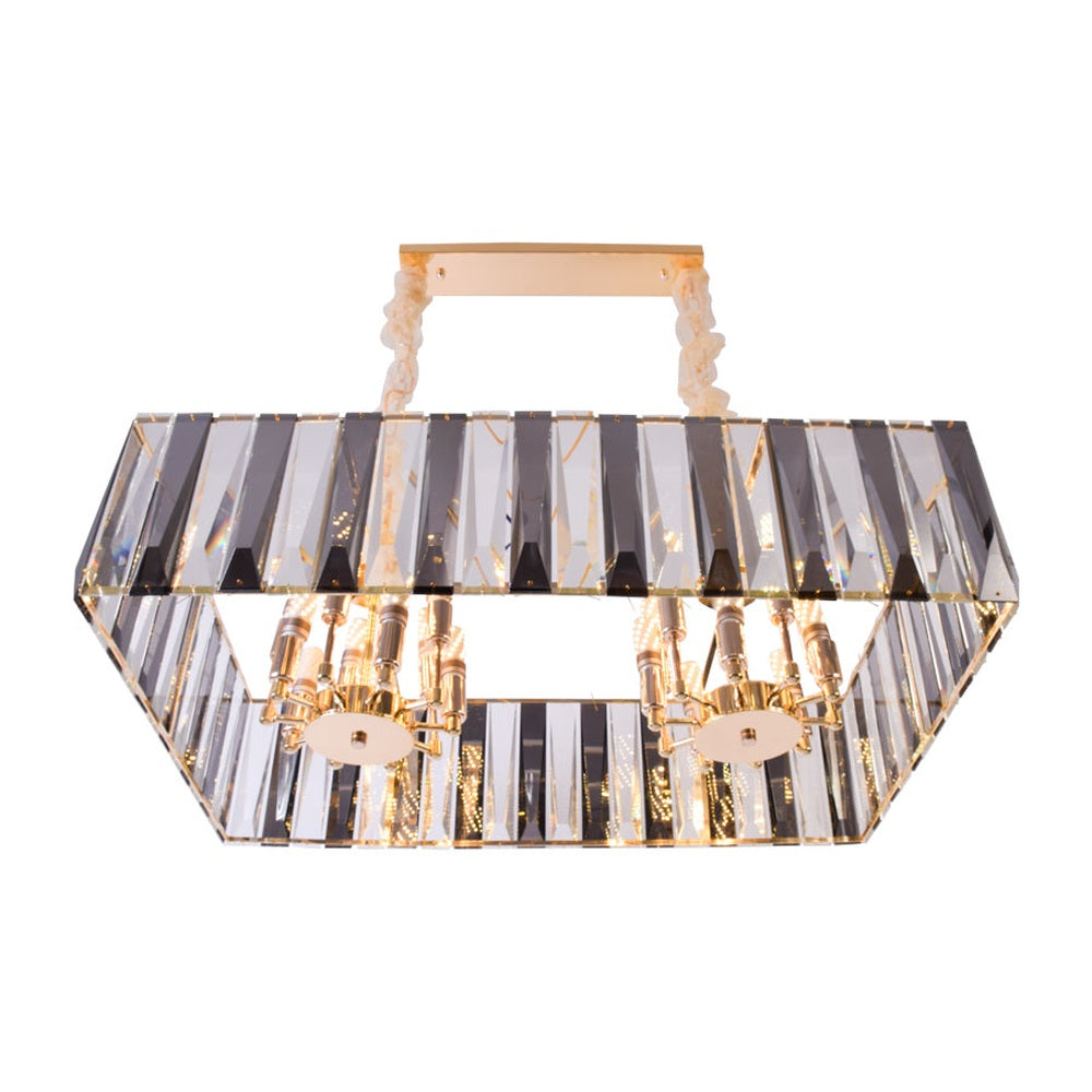 Crystal Block Rectangle Chandelier