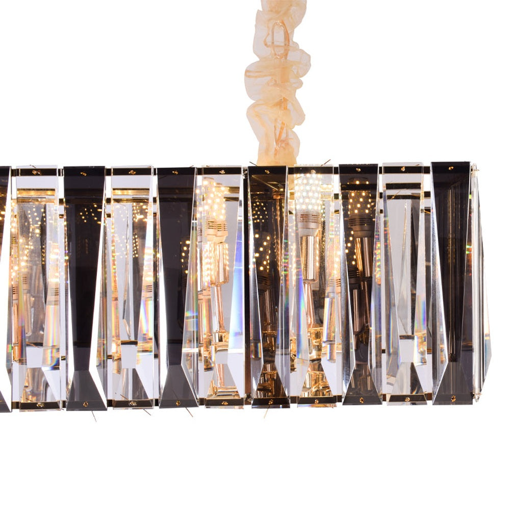 Crystal Block Rectangle Chandelier