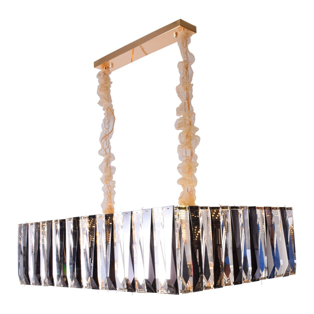 Crystal Block Rectangle Chandelier