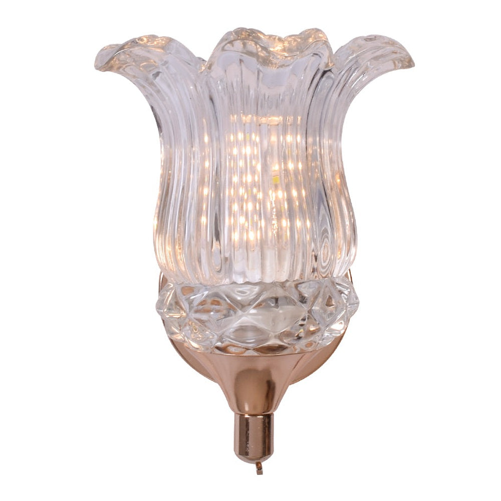 Adorned Flower Crystal Shade Wall Light