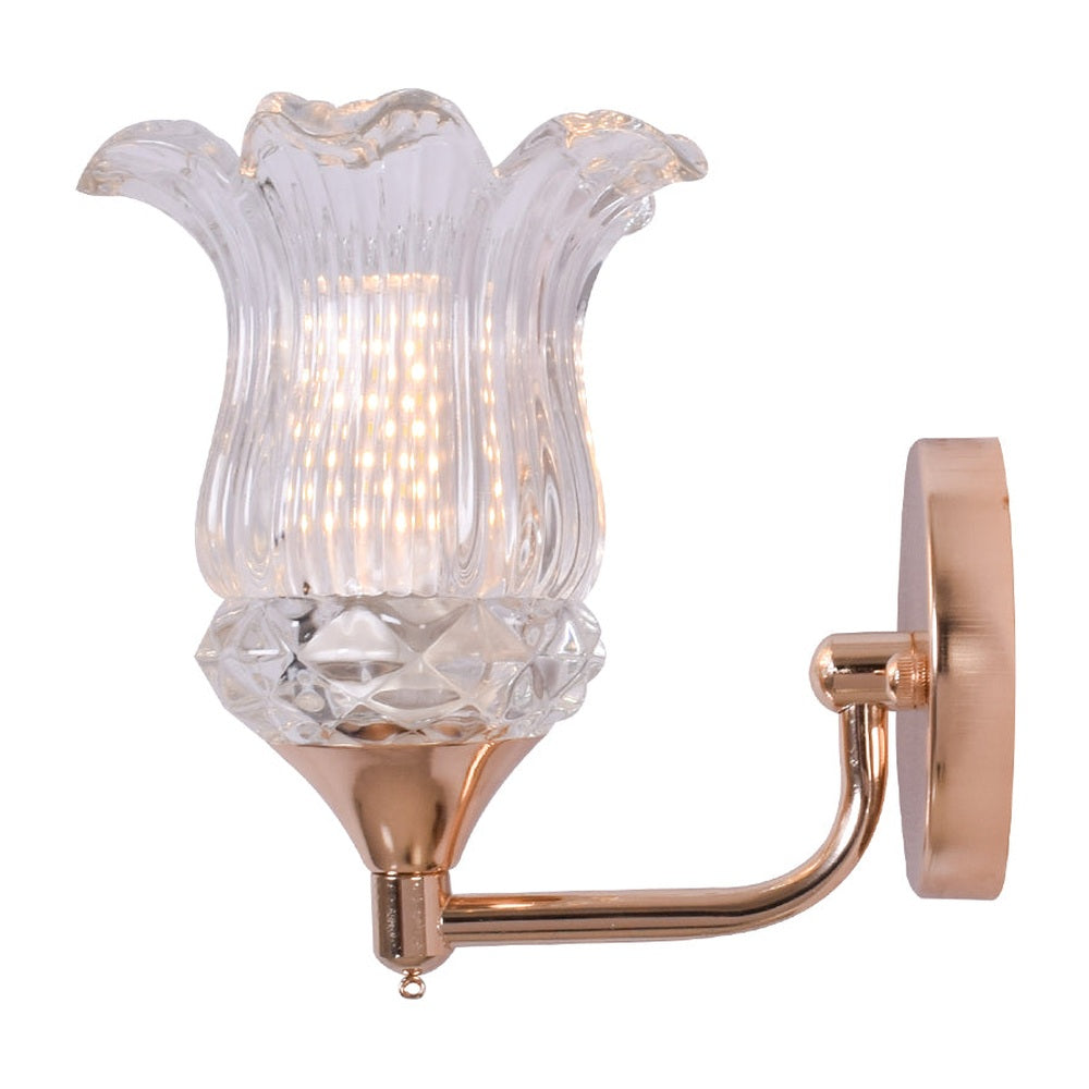Adorned Flower Crystal Shade Wall Light