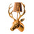 Deer Wall Light with Gold Shade