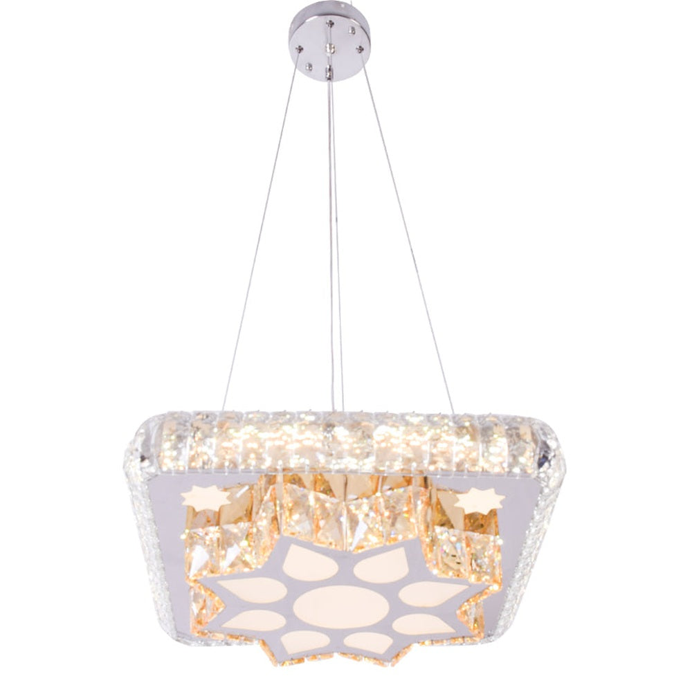 Star Flower Crystals LED Pendant Light