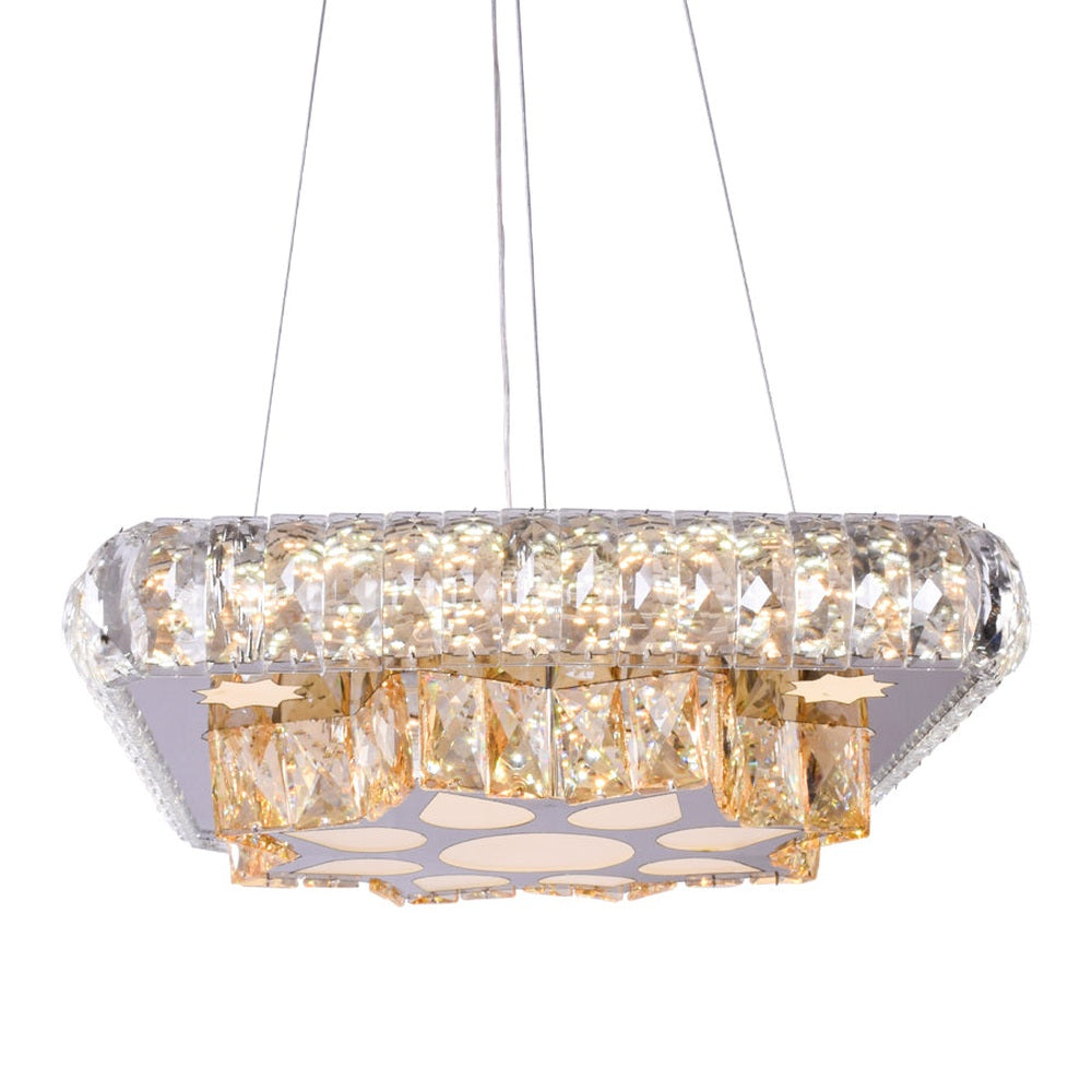 Star Flower Crystals LED Pendant Light