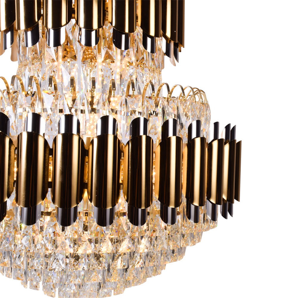 Double Height Crystal Chandelier, 600 mm