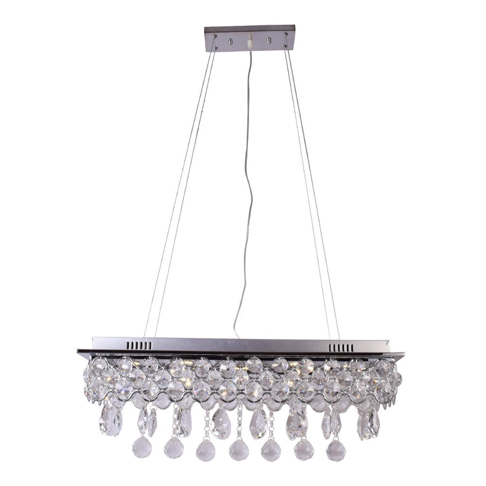Sparkling Crystals Rectangle LED Chandelier