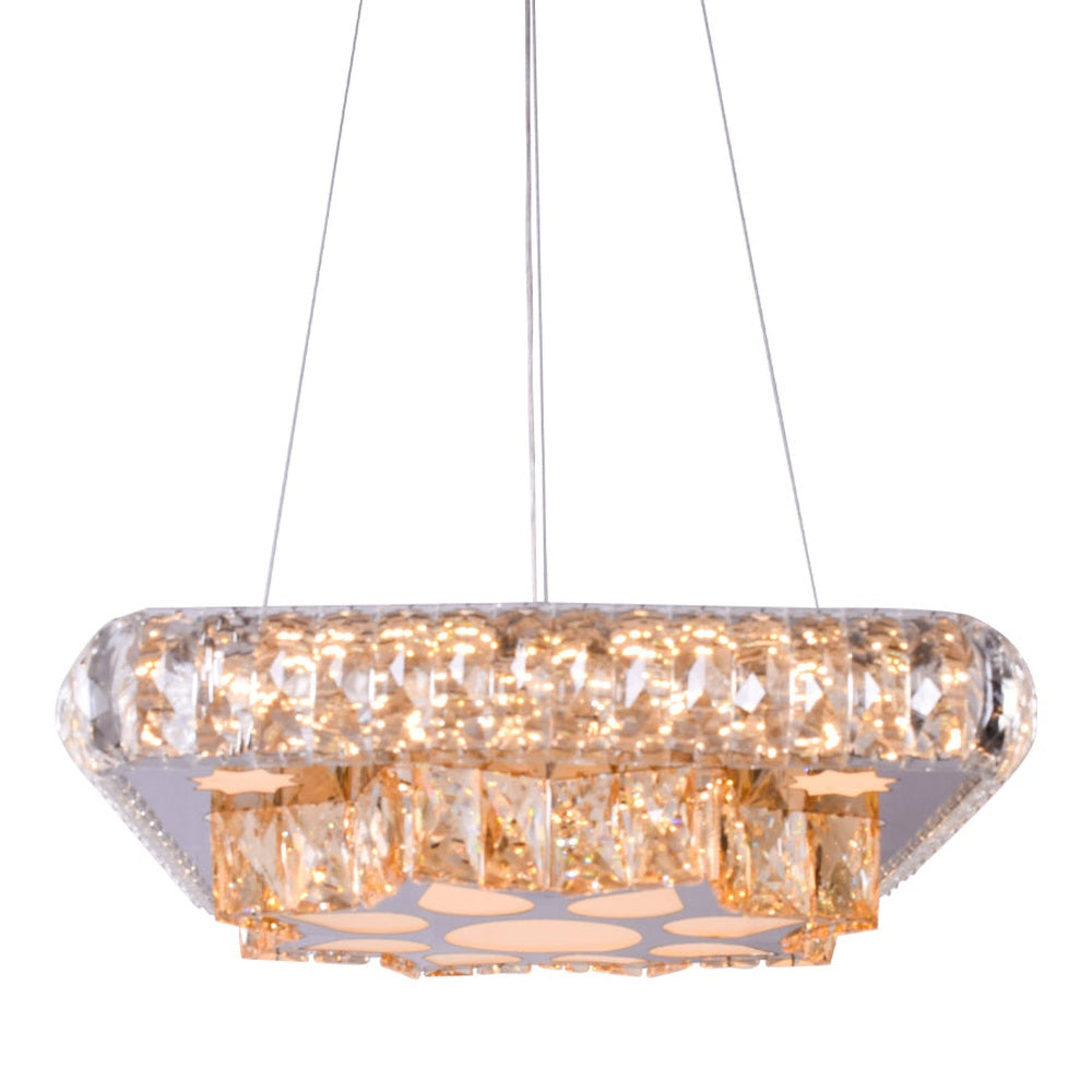 Star Flower Crystals LED Pendant Light