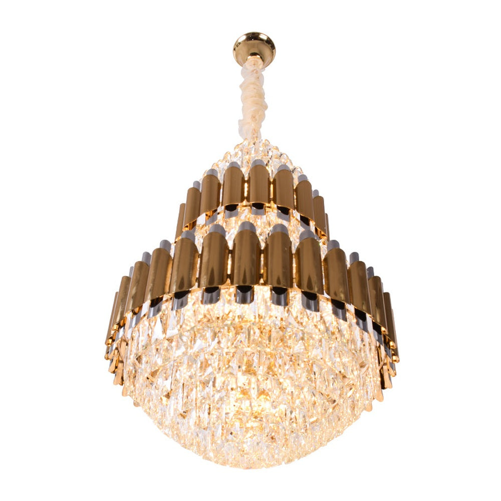Double Height Crystal Chandelier, 600 mm