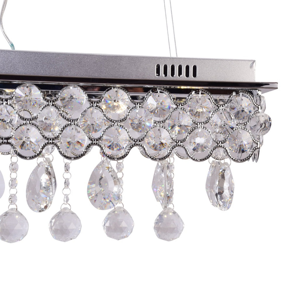 Sparkling Crystals Rectangle LED Chandelier