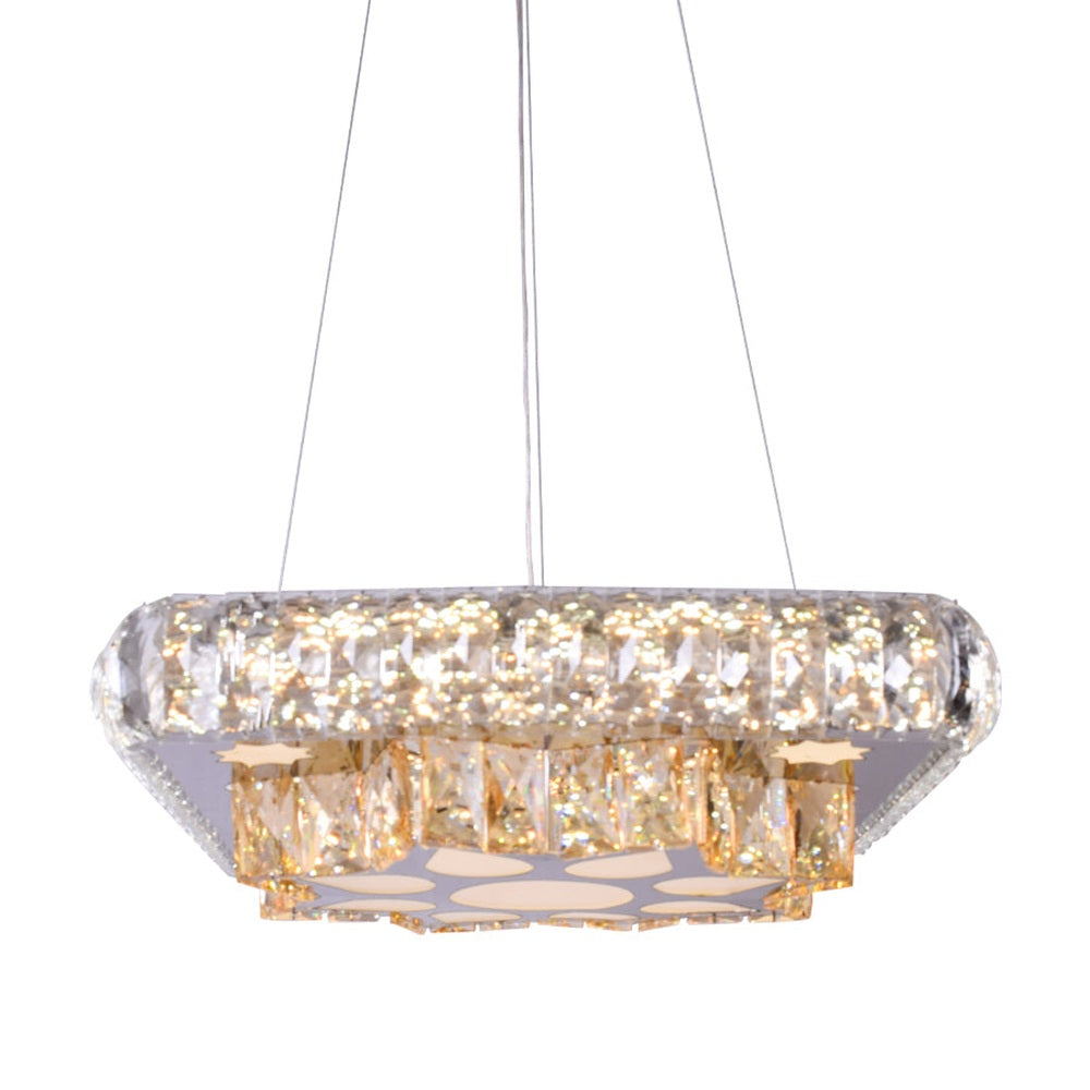 Star Flower Crystals LED Pendant Light