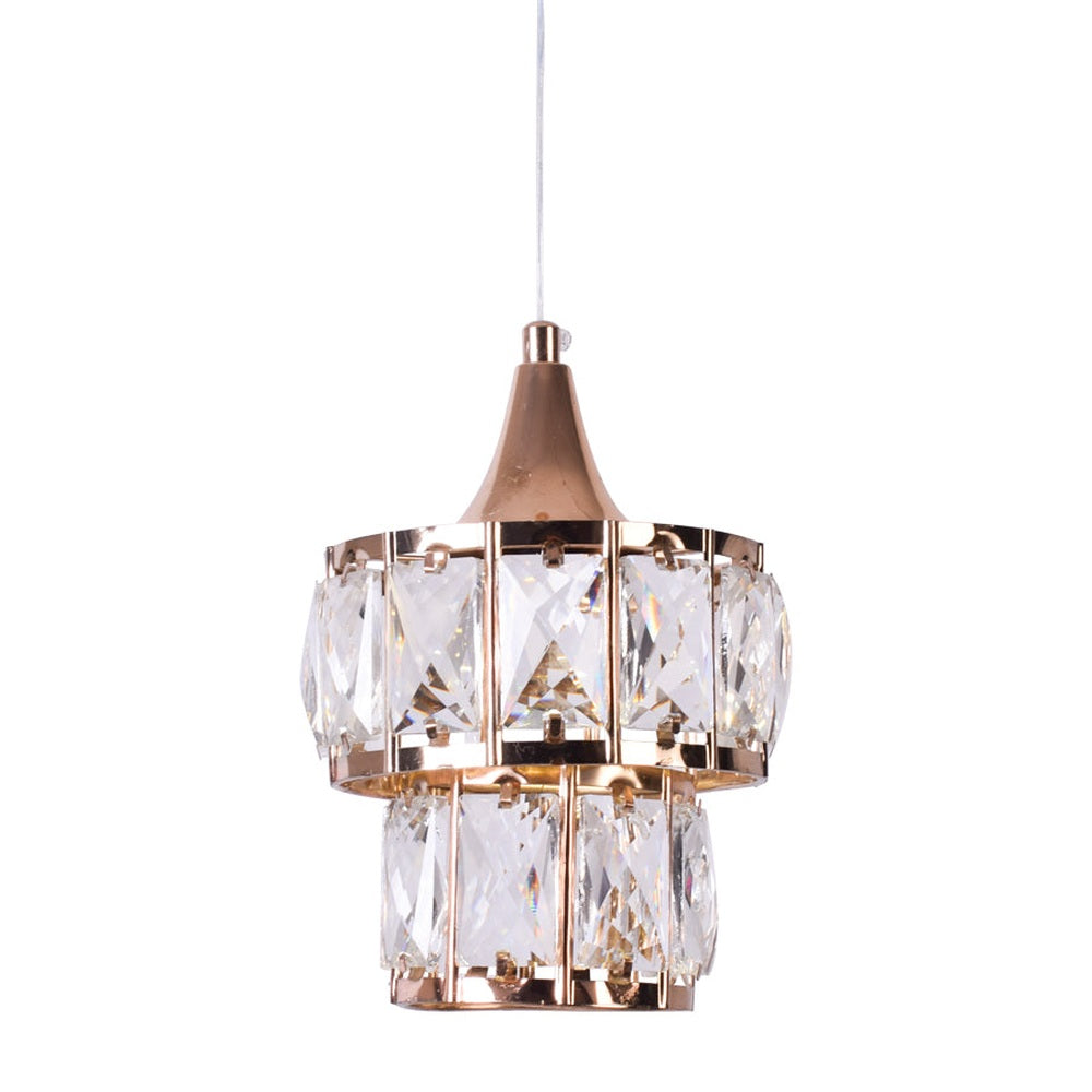 Sleek Harmony Crystals LED Pendant Light