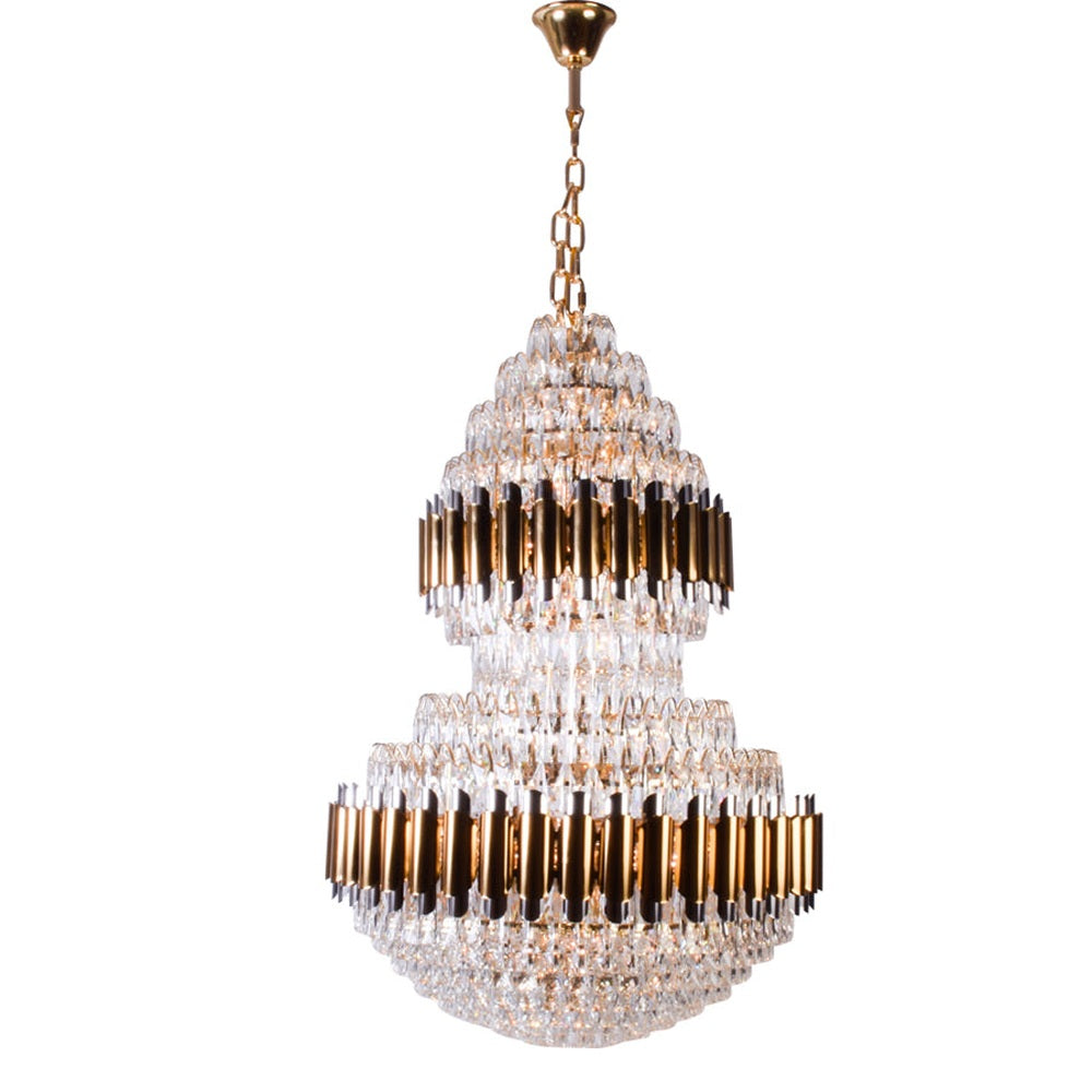 Double Height Crystal Chandelier, 800 mm