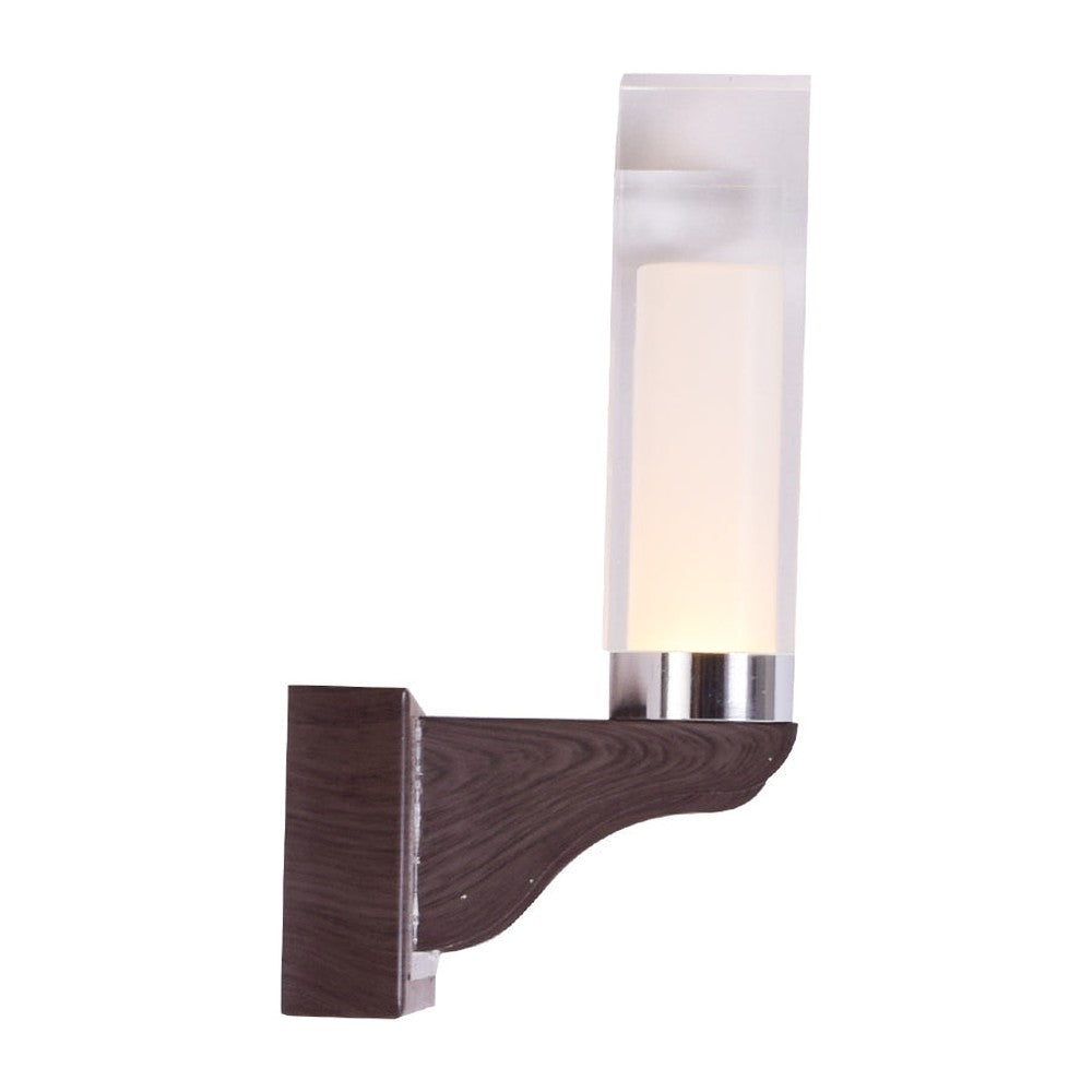 Brown Wood LED Wall Light