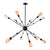 Adjustable Arms Modern 12 Light Chandelier