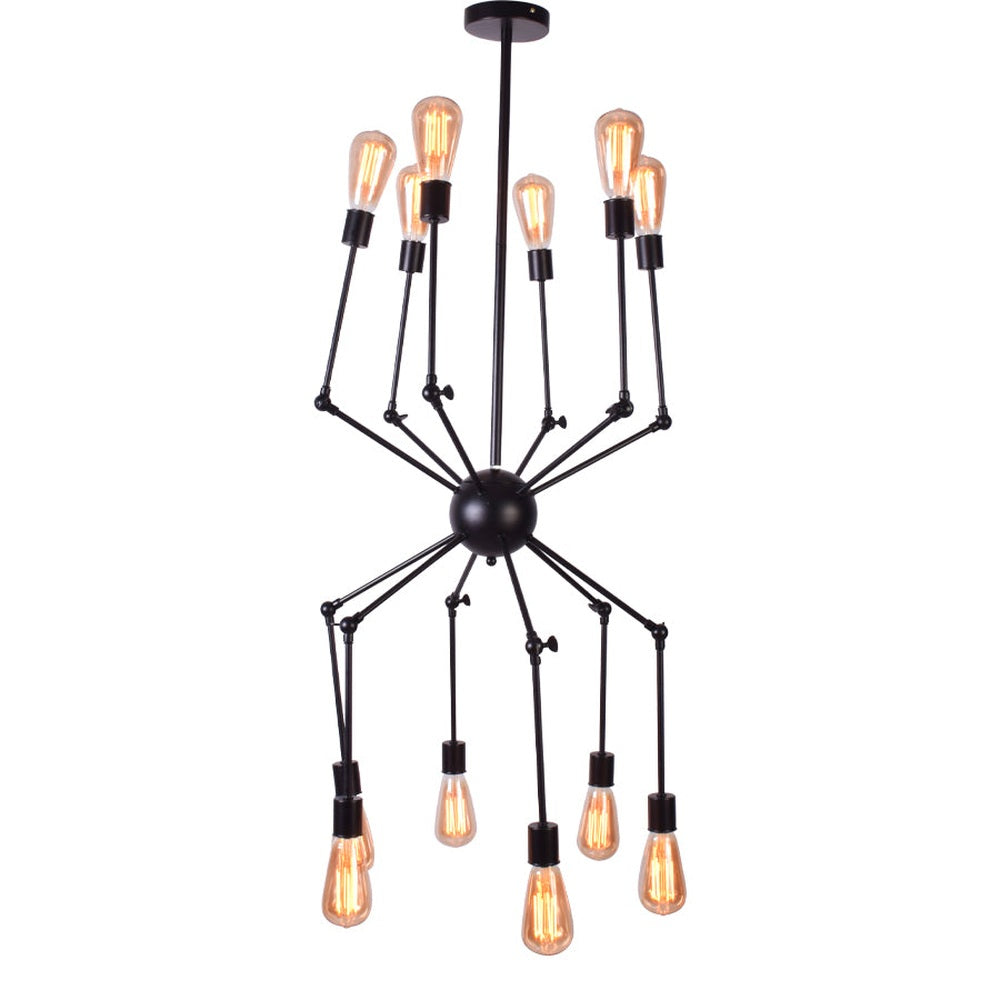 Adjustable Arms Modern 12 Light Chandelier