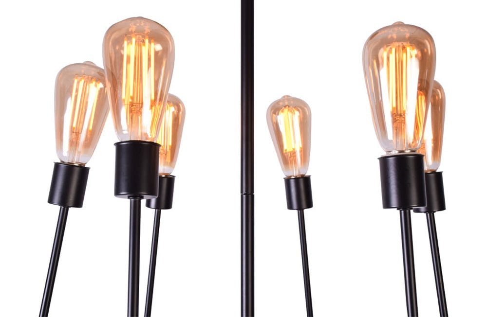 Adjustable Arms Modern 12 Light Chandelier