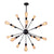 Sputnik Chandelier with 18 Lights, Black Painted