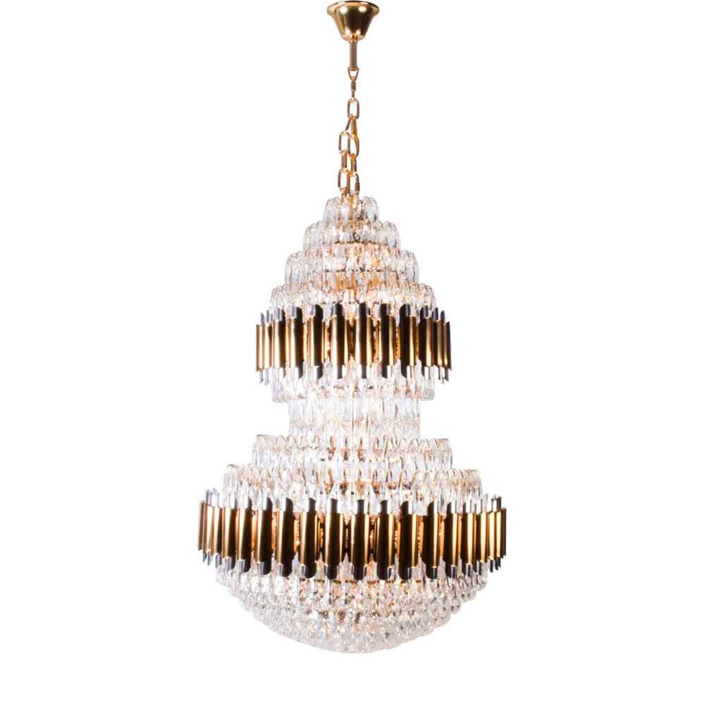 Double Height Crystal Chandelier, 800 mm