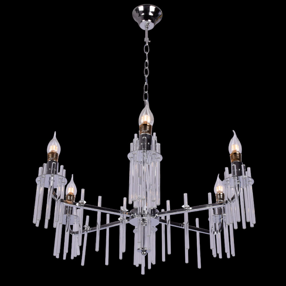 Icicle Chandelier 6 Arms (Silver)