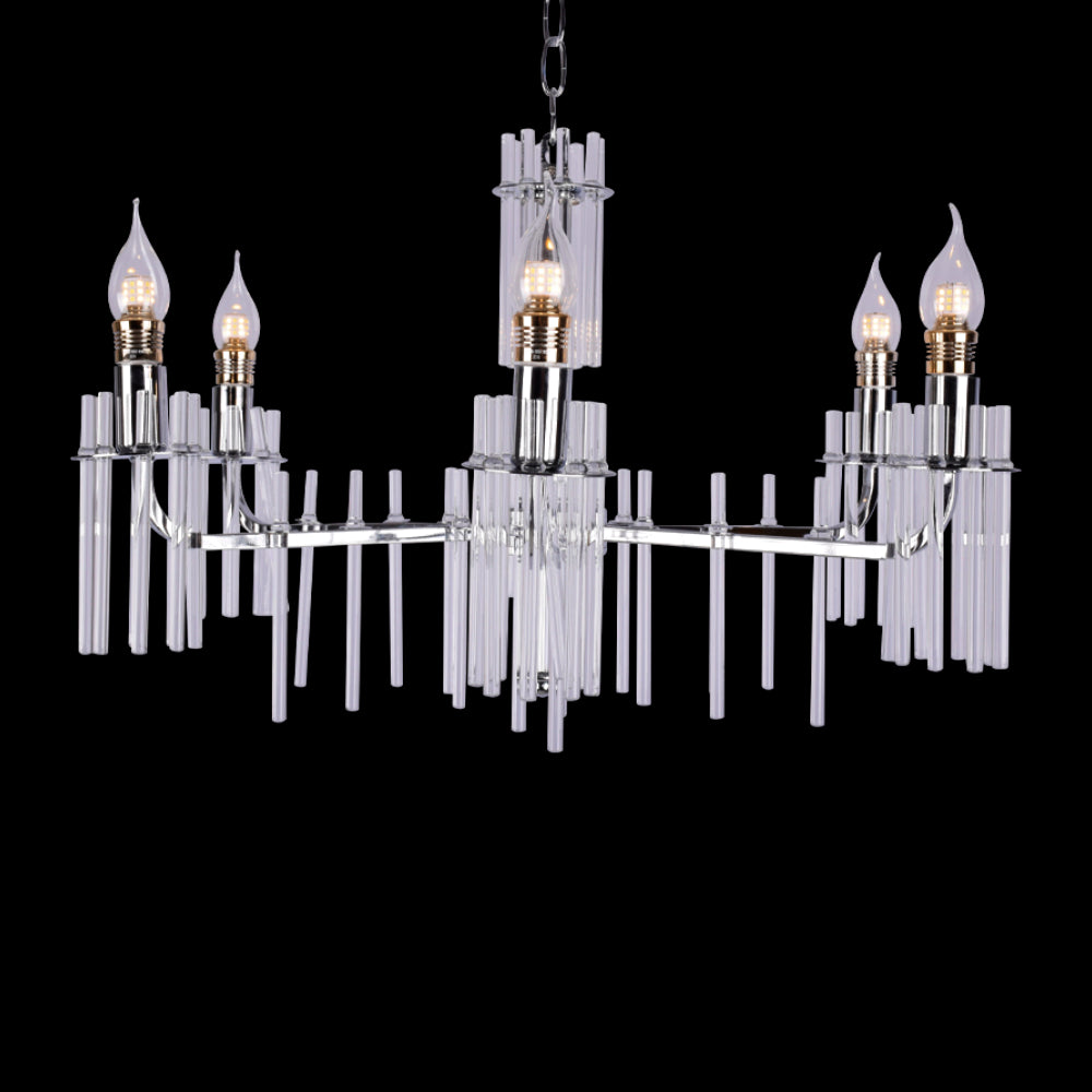 Icicle Chandelier 6 Arms (Silver)
