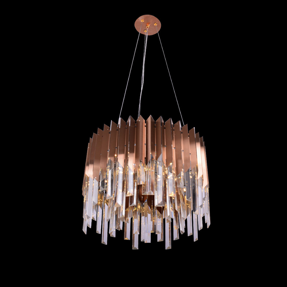 Rose Gold Plated LED Pendant Light (Round Big)