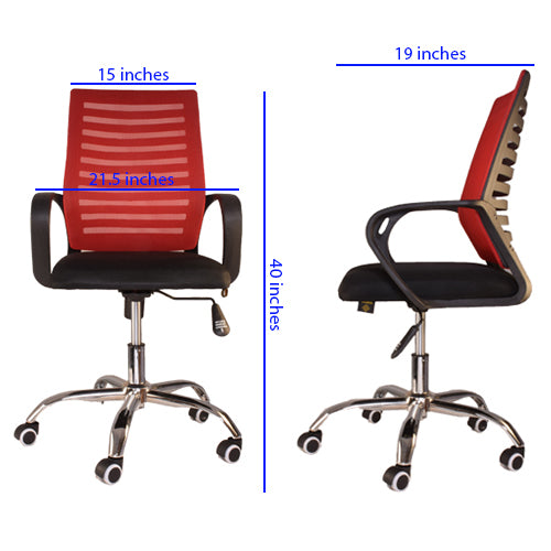 Premium Mesh Chair for Task/Desk / Home Office Work - Red-Starry Night