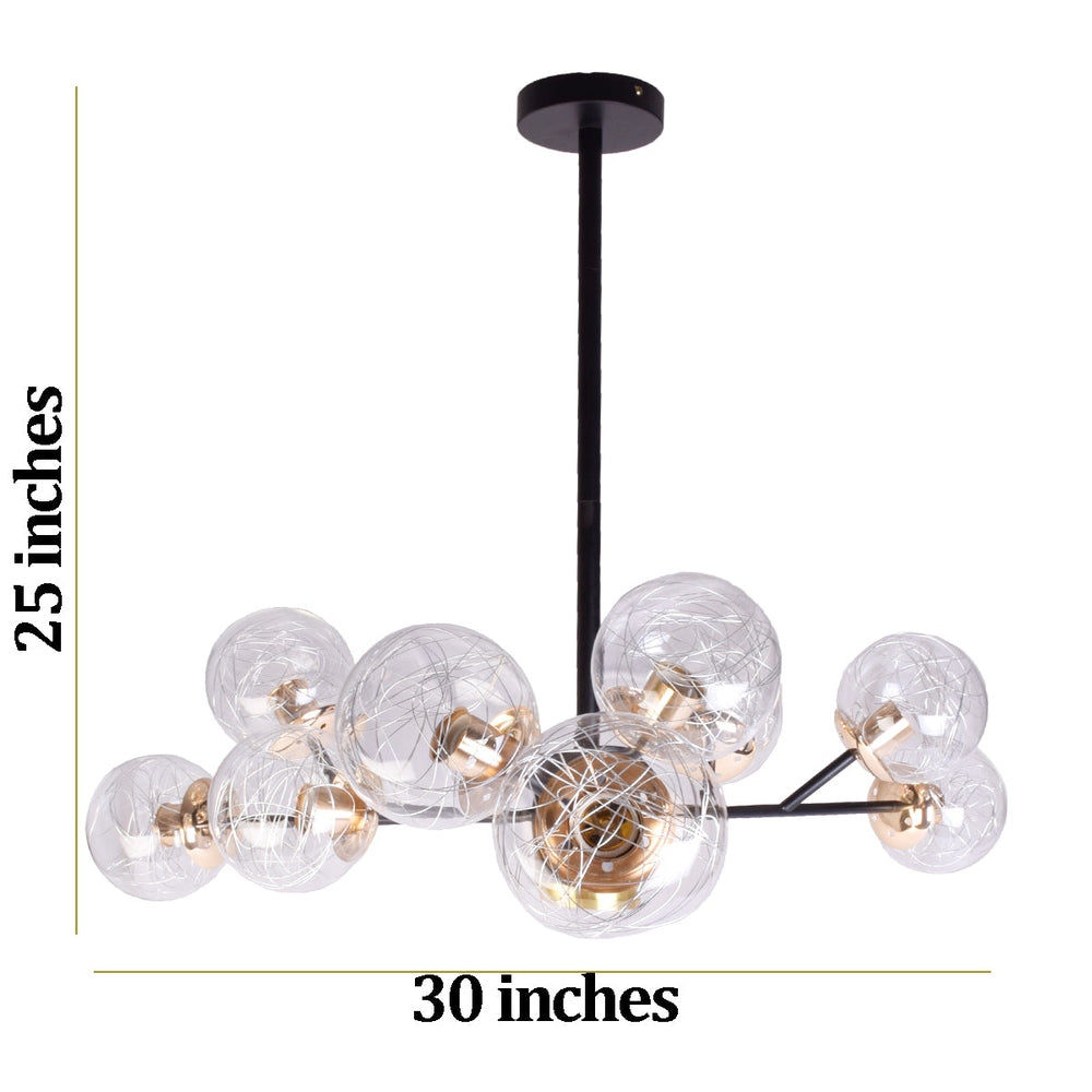 Modern 9 Globe with String Chandelier-Starry Night